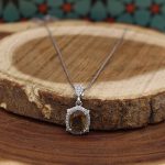 نیم ست الکساندریت الماس تراش نقره زنانه خجسته - Image 3