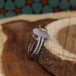 نیم ست الکساندریت الماس تراش نقره زنانه مینو - Image 2