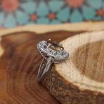 نیم ست الکساندریت الماس تراش نقره زنانه آیلین - Image 4