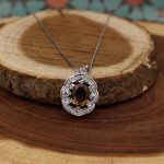 نیم ست الکساندریت الماس تراش نقره زنانه آیلین - Image 2