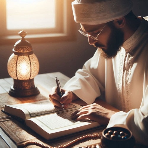 کتابت حرز امام جواد روی کاغذ