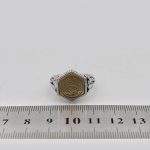 انگشتر حرز امام جواد (ع) نقره مردانه و زنانه طرح شش ضلعی ولایت + تربت امام حسین (ع) - Image 4