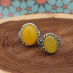 انگشتر ست شرف الشمس مردانه و زنانه نقره طرح مقدس + حکاکی - Image 3