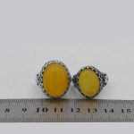 انگشتر ست شرف الشمس مردانه و زنانه نقره طرح مقدس + حکاکی - Image 4