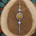 دستبند شرف الشمس نقره زنانه طرح نازگل + حکاکی - Image 3