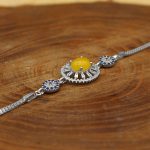 دستبند شرف الشمس نقره زنانه طرح گلنار + حکاکی - Image 2