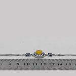 دستبند شرف الشمس نقره زنانه طرح گلنار + حکاکی - Image 4