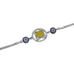 دستبند شرف الشمس نقره زنانه طرح هما + حکاکی