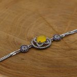 دستبند شرف الشمس نقره زنانه طرح هما + حکاکی - Image 2