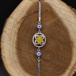 دستبند شرف الشمس نقره زنانه طرح هما + حکاکی - Image 3