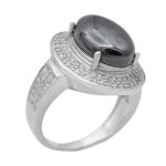 انگشتر حدید صینی نقره زنانه طرح شریفه + حکاکی