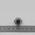 انگشتر حدید صینی نقره زنانه طرح شریفه + حکاکی - Image 4