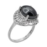 انگشتر حدید صینی نقره زنانه طرح حمیده + حکاکی