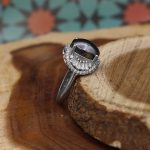 انگشتر حدید صینی نقره زنانه طرح حمیده + حکاکی - Image 2