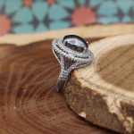 انگشتر حدید صینی نقره زنانه طرح حبیبه + حکاکی - Image 2