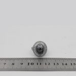 انگشتر حدید صینی نقره زنانه طرح حبیبه + حکاکی - Image 4