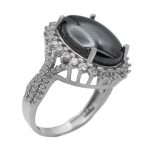 انگشتر حدید صینی نقره زنانه طرح منیژه + حکاکی