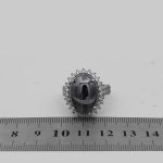 انگشتر حدید صینی نقره زنانه طرح منیژه + حکاکی - Image 4