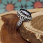 انگشتر حدید صینی نقره زنانه طرح منیژه + حکاکی - Image 3