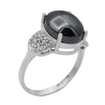 انگشتر حدید صینی نقره زنانه طرح نجمه + حکاکی