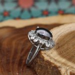 انگشتر حدید صینی نقره زنانه طرح هانا + حکاکی - Image 3