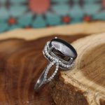 انگشتر حدید صینی نقره زنانه طرح پروانه + حکاکی - Image 3