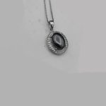 گردنبند حدید صینی زنانه نقره طرح فایا + حکاکی - Image 2