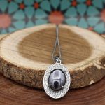 گردنبند حدید صینی زنانه نقره طرح ضحی + حکاکی - Image 2