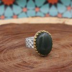 انگشتر یشم نقره مردانه طرح رادان - Image 3