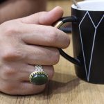 انگشتر یشم نقره مردانه طرح رادان - Image 4