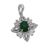 گردنبند یشم نقره زنانه طرح لادن