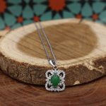 گردنبند یشم نقره زنانه طرح نفیسه - Image 2