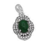 گردنبند یشم نقره زنانه طرح هانده