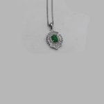 گردنبند یشم نقره زنانه طرح نیلوفر - Image 3