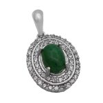 گردنبند یشم نقره زنانه طرح نورا