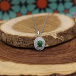 گردنبند یشم نقره زنانه طرح نورا - Image 2