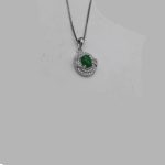 گردنبند یشم نقره زنانه طرح حوریه - Image 2