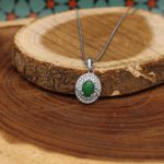 گردنبند یشم نقره زنانه طرح حوریه - Image 3