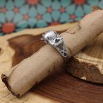 انگشتر در نجف نقره زنانه طرح شقایق - Image 3