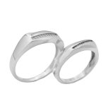 ست حلقه نقره زنانه و مردانه طرح شرافت