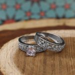 حلقه و پشت حلقه نقره زنانه طرح فرزانه - Image 2