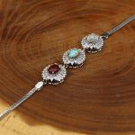 دستبند چند سنگ نقره زنانه طرح سودا - Image 3