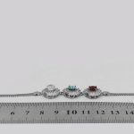 دستبند چند سنگ نقره زنانه طرح سودا - Image 4