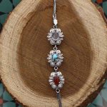 دستبند چند سنگ نقره زنانه طرح مهناز - Image 3