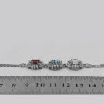 دستبند چند سنگ نقره زنانه طرح مهناز - Image 4