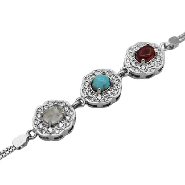 16-4-042several-stones-soraya-silver-bracelet (1) بهترین دستبند چند سنگ در مشهد
