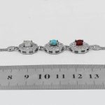 دستبند چند سنگ نقره زنانه طرح ثریا - Image 4