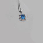 گردنبند توپاز الماس تراش زنانه نقره طرح سپیده - Image 3