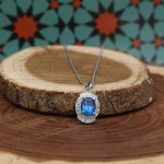 گردنبند توپاز الماس تراش زنانه نقره طرح آلارز - Image 2