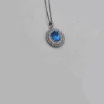 گردنبند توپاز الماس تراش زنانه نقره طرح ملودی - Image 3